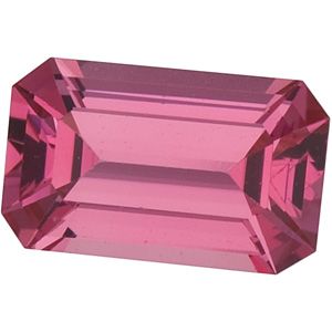 Emerald/Octagon Genuine Pink Spinel