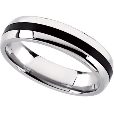 Stainless Steel Band with Black Rubber