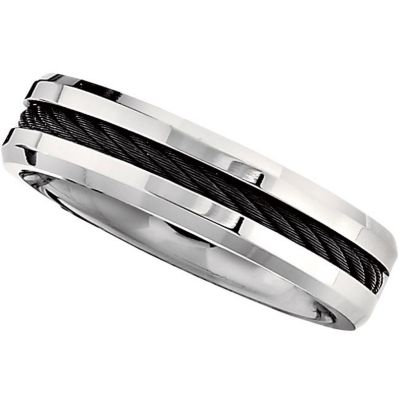 Titanium Band with Black Cable