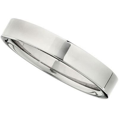 Polished Flat Titanium Band