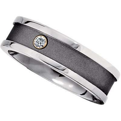 .05 ct Diamond Titanium Band