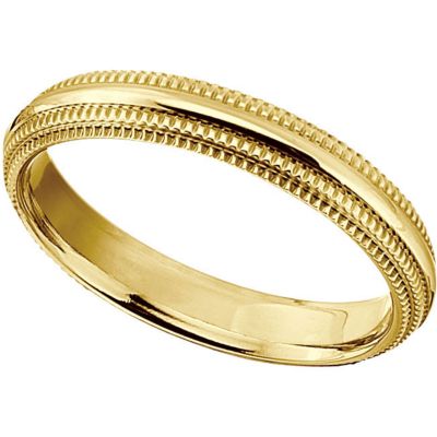 Titanium Ridged Band with Double Milgrain
