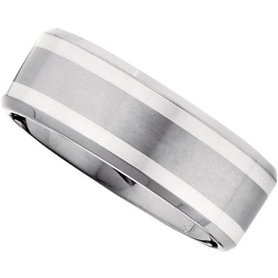 9.0mm Titanium & Sterling Band 