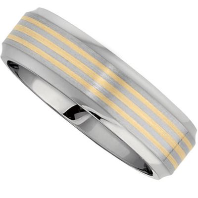 7.0mm Titanium Band with 14kt Yellow Inlay