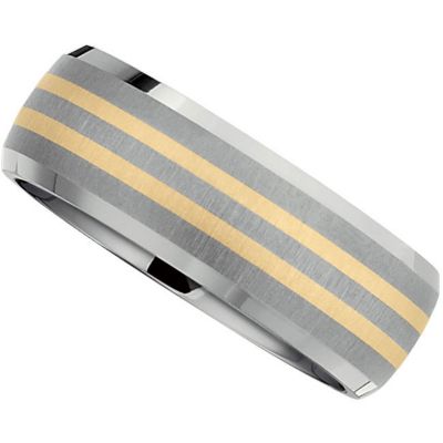 Titanium Band with 14kt Yellow Inlay