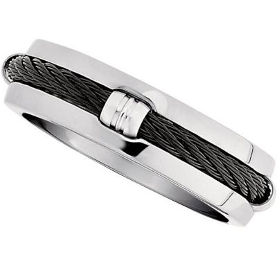 Titanium Band with Black Cable