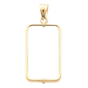 Tab Back Coin Frame Pendant for 2.5 Gram Credit Suisse 
