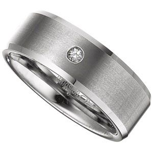 8.3mm Dura Tungsten&reg; & 1/10 ct tw Diamond Band