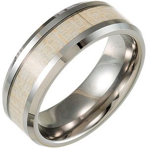 Dura Tungsten&reg; Beveled Band with Gray Carbon Fiber