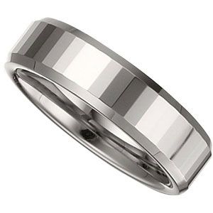 6.3mm Dura Tungsten&reg; Faceted Beveled Band