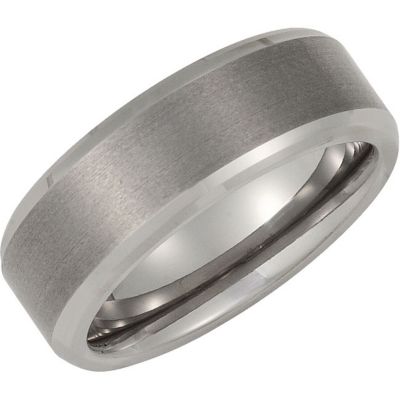 8.3mm Dura Tungsten&reg; Beveled Band with Satin Center