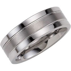 8.3mm Dura Tungsten&reg; Flat Ridged Band
