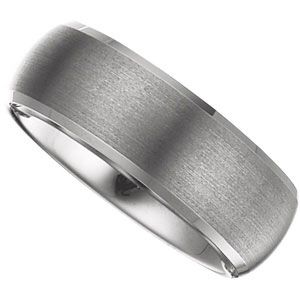 8.3mm Dura Tungsten&reg; Beveled Band with Satin Center