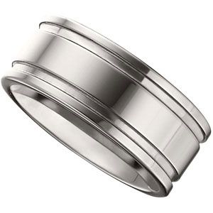 10mm Dura Tungsten&reg; Grooved Flat Band
