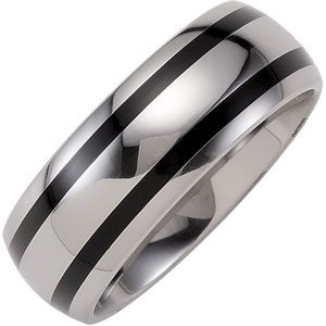 Dura Tungsten&reg; Band with Black Enamel