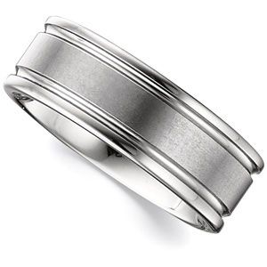 8.3mm Dura Tungsten&reg; Grooved Band with Satin Center