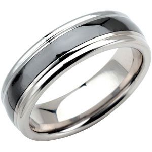 Dura Tungsten&reg; Band with Ceramic Couture&trade;  Inlay