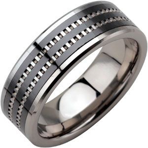 6.3mm Dura Tungsten&trade; Band with Ceramic Inlay