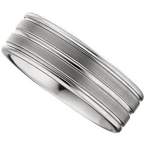 8.3mm Dura Tungsten&reg; Grooved Satin Band