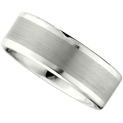 8.3mm White Dura Tungsten&reg; Band