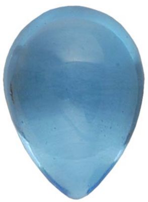 Pear Genuine Cabochon Swiss Blue Topaz