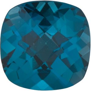Antique Square Genuine London Blue Topaz