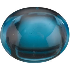Oval Genuine Cabochon London Blue Topaz