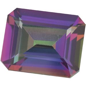 Emerald/Octagon Genuine Green Mystic Topaz
