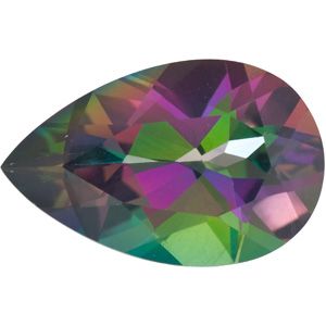 Pear Genuine Green Mystic Topaz
