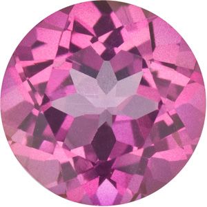 Round Genuine Pure Pink Mystic Topaz