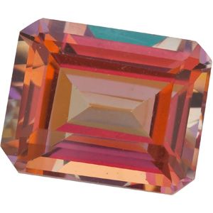 Emerald/Octagon Genuine Sunrise Mystic Topaz