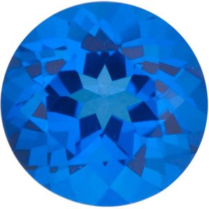 Round Genuine Glacier Blue  Topaz