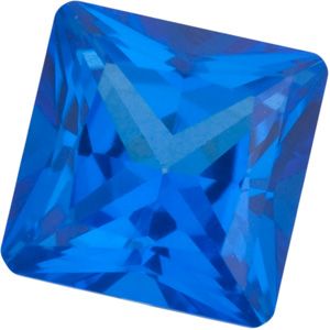 Square SWAROVSKI GEMS™ Genuine Glacier Blue Topaz
