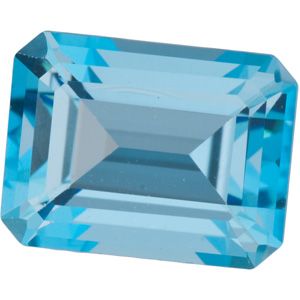 Emerald/Octagon SWAROVSKI GEMS™ Genuine Ice Blue Topaz