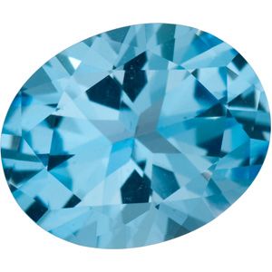 Oval SWAROVSKI GEMS™ Genuine Ice Blue Topaz