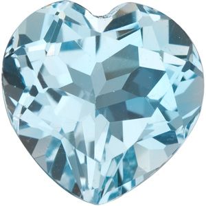 Heart Genuine Sky Blue Topaz