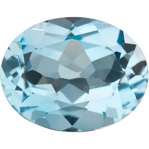 Oval Genuine Sky Blue Topaz