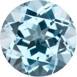 Round Genuine Sky Blue Topaz