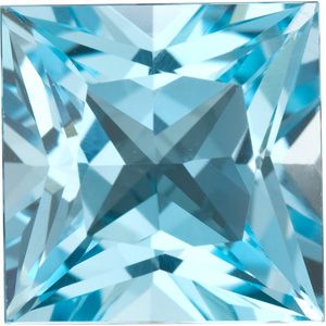 Square Genuine Sky Blue Topaz