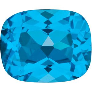 Antique Cushion Genuine Swiss Blue Topaz