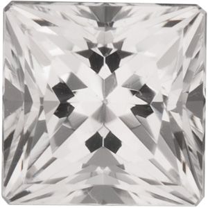 Square Genuine White Topaz
