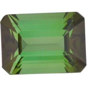 Emerald/Octagon Genuine Green Tourmaline