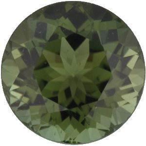 Round Genuine Green Tourmaline