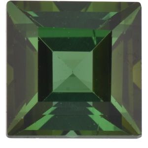 Square Genuine Green Tourmaline