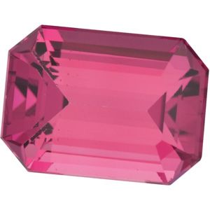 Emerald/Octagon Genuine Pink Tourmaline