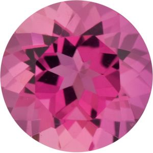 Round Genuine Pink Tourmaline