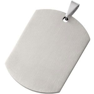 Titanium Dog Tag Pendant 