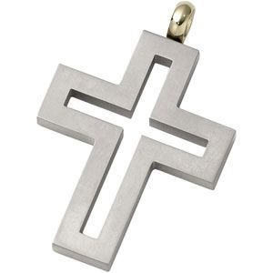 Titanium Open Cross Pendant