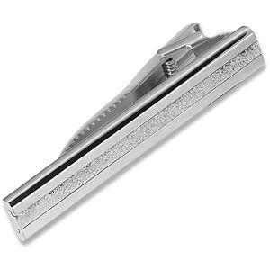 Stainless Steel Tie Bar with Hammered Pattern
