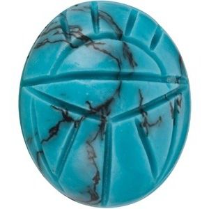 Oval Genuine Turquoise Scarab